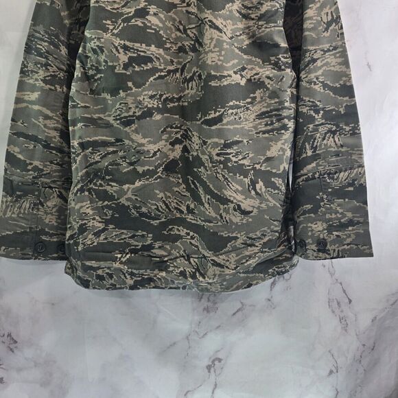 Air Force Camo Jacket Womens 10 Long Med ABU Tiger Stripe Military Digital Top - Picture 7 of 14